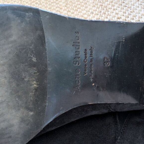 ACNE STUDIOS Jensen Suede Ankle Boots, black, size EUR 37/US 7 - Picture 8 of 11